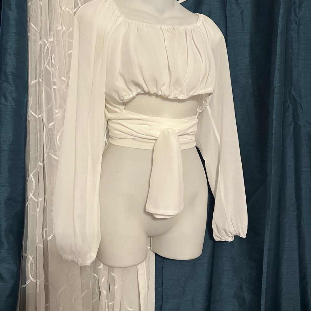Elegant White Women's Crop Top